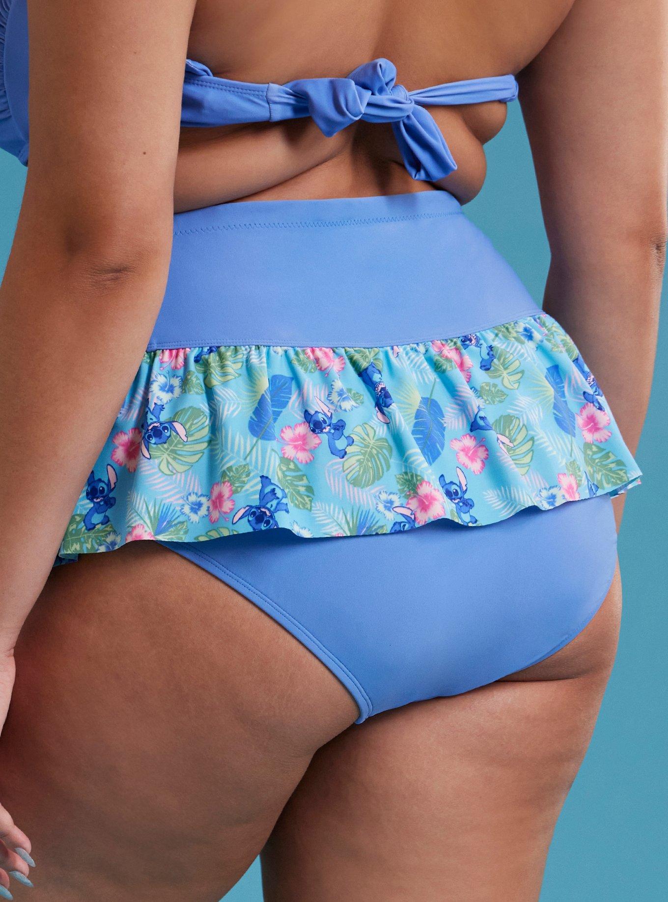 Disney Lilo & Stitch Tropical Stitch Skirted Swim Bottoms Plus Size, MULTI, alternate