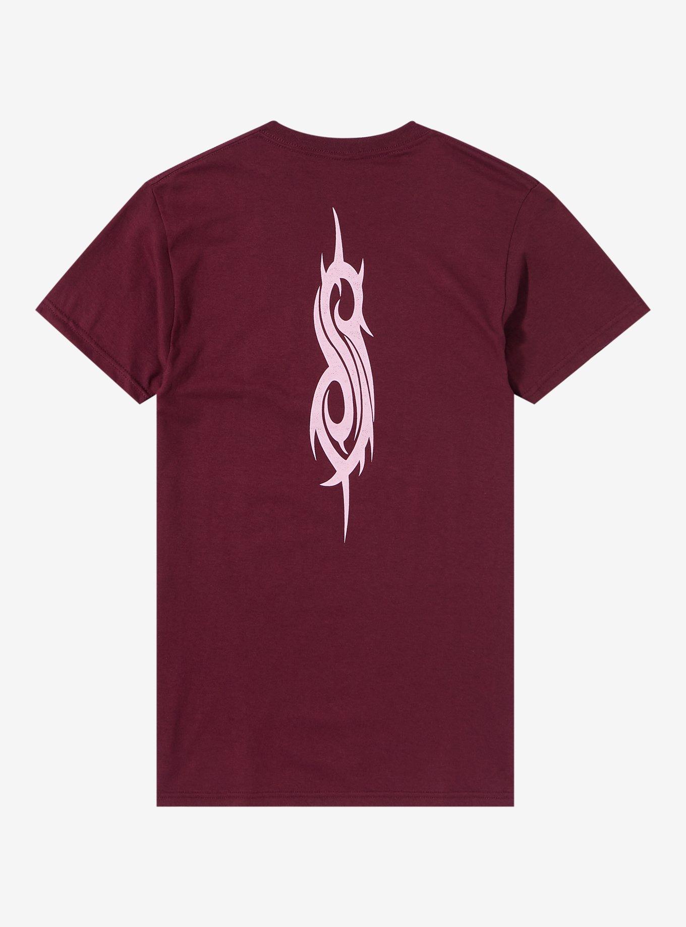 Slipknot The End, So Far Burgundy Boyfriend Fit Girls T-Shirt, BURGUNDY, alternate