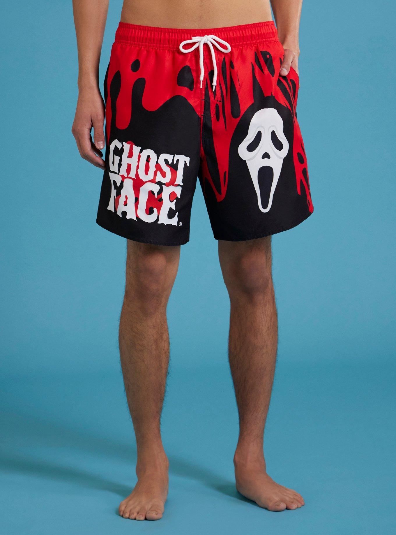 Scream Ghost Face Drippy Swim Trunks, MULTI, alternate