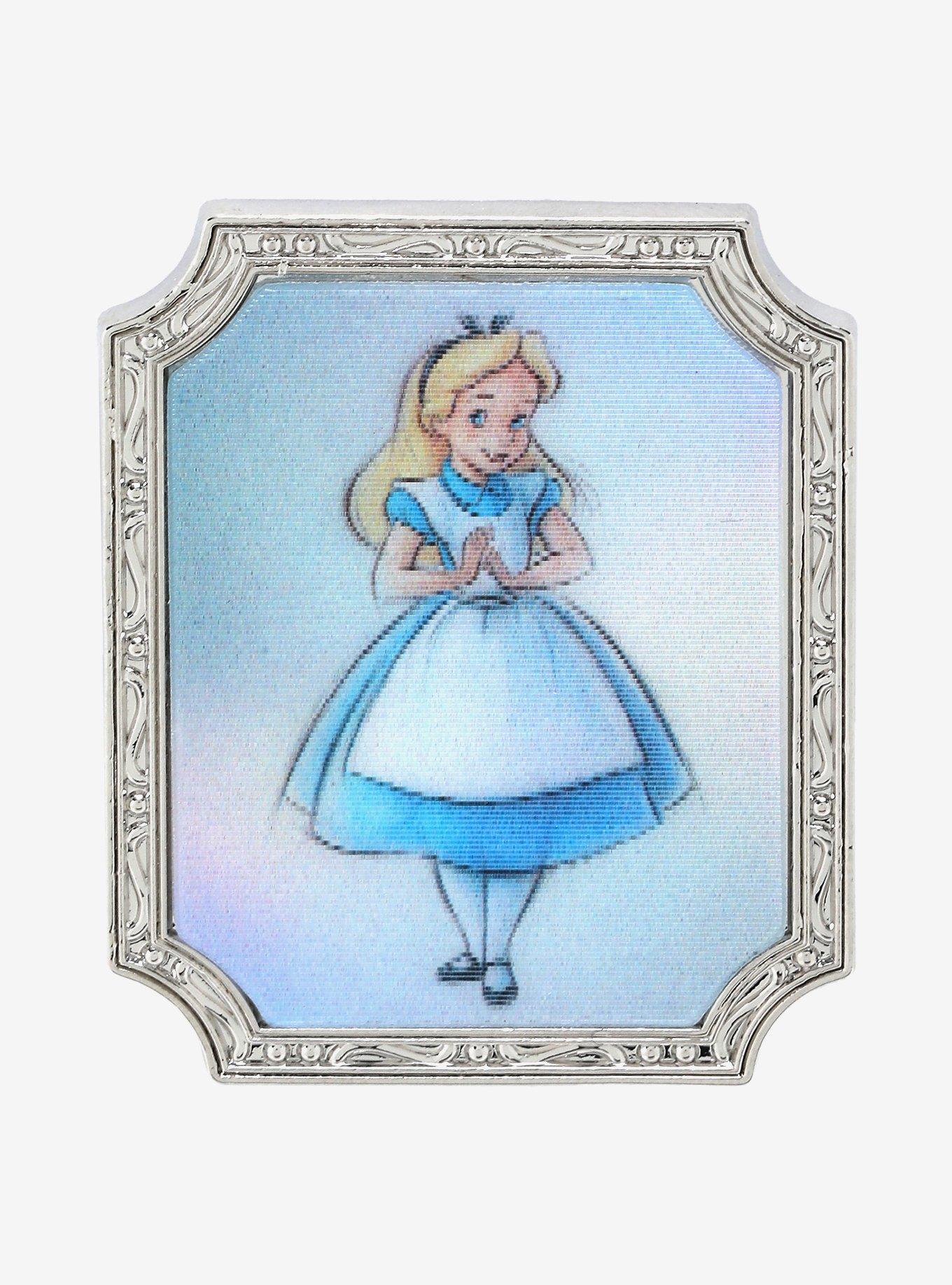 Loungefly Disney100 Alice in Wonderland Alice Sketch Lenticular Pin - BoxLunch Exclusive, , alternate