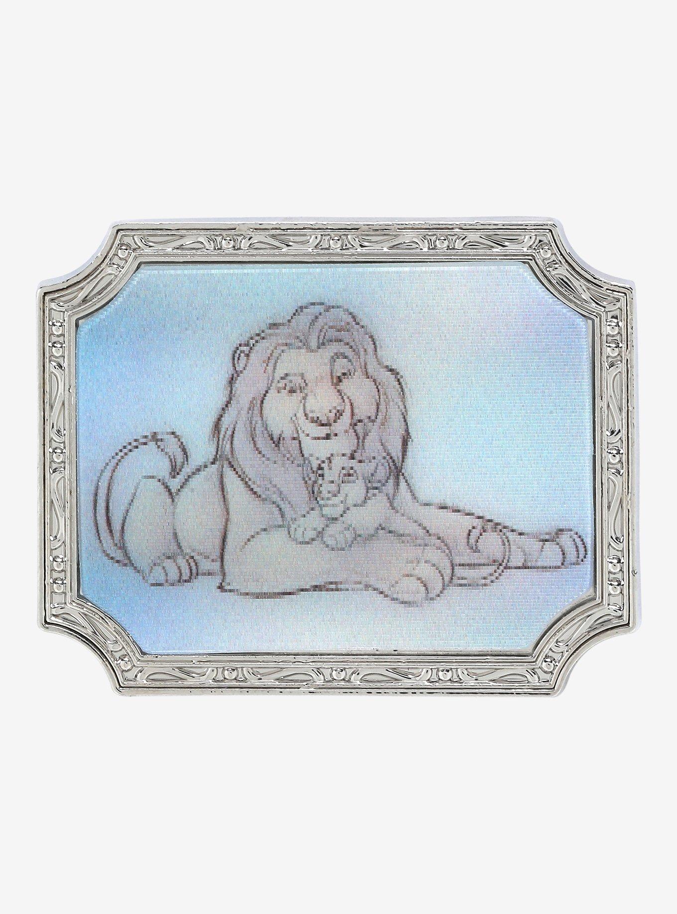 Loungefly Disney100 The Lion King Mufasa and Simba Sketch Lenticular Pin - BoxLunch Exclusive, , alternate