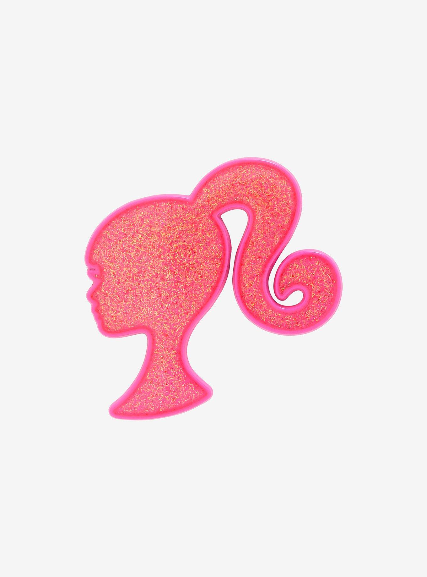 Barbie Silhouette Glitter Enamel Pin - BoxLunch Exclusive, , alternate