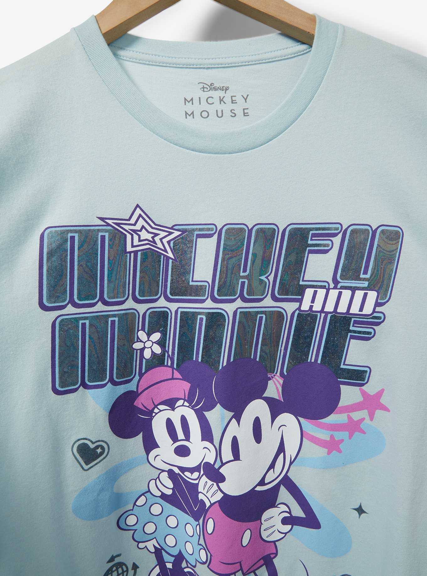 Disney Mickey and Minnie Holographic Portrait Women's T-Shirt - BoxLunch Exclusive, , hi-res