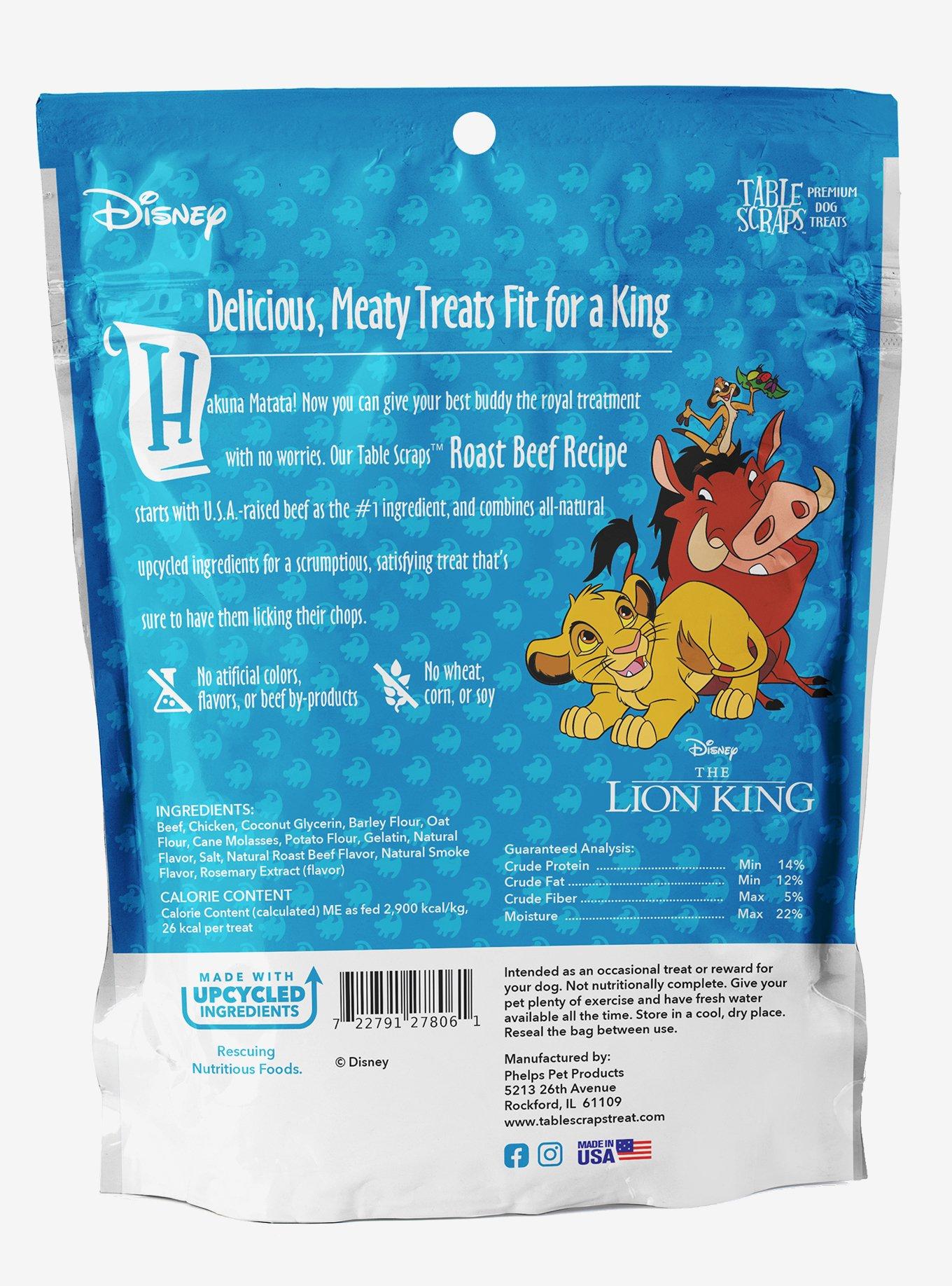 Disney The Lion King Table Scraps Roast Beef Dog Treats 5 oz. (3-Pack), , alternate