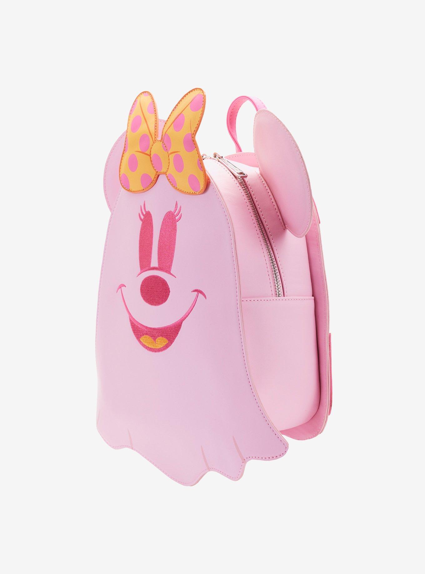 Loungefly Disney Minnie Mouse Pink Ghost Glow-In-The-Dark Mini Backpack, , alternate
