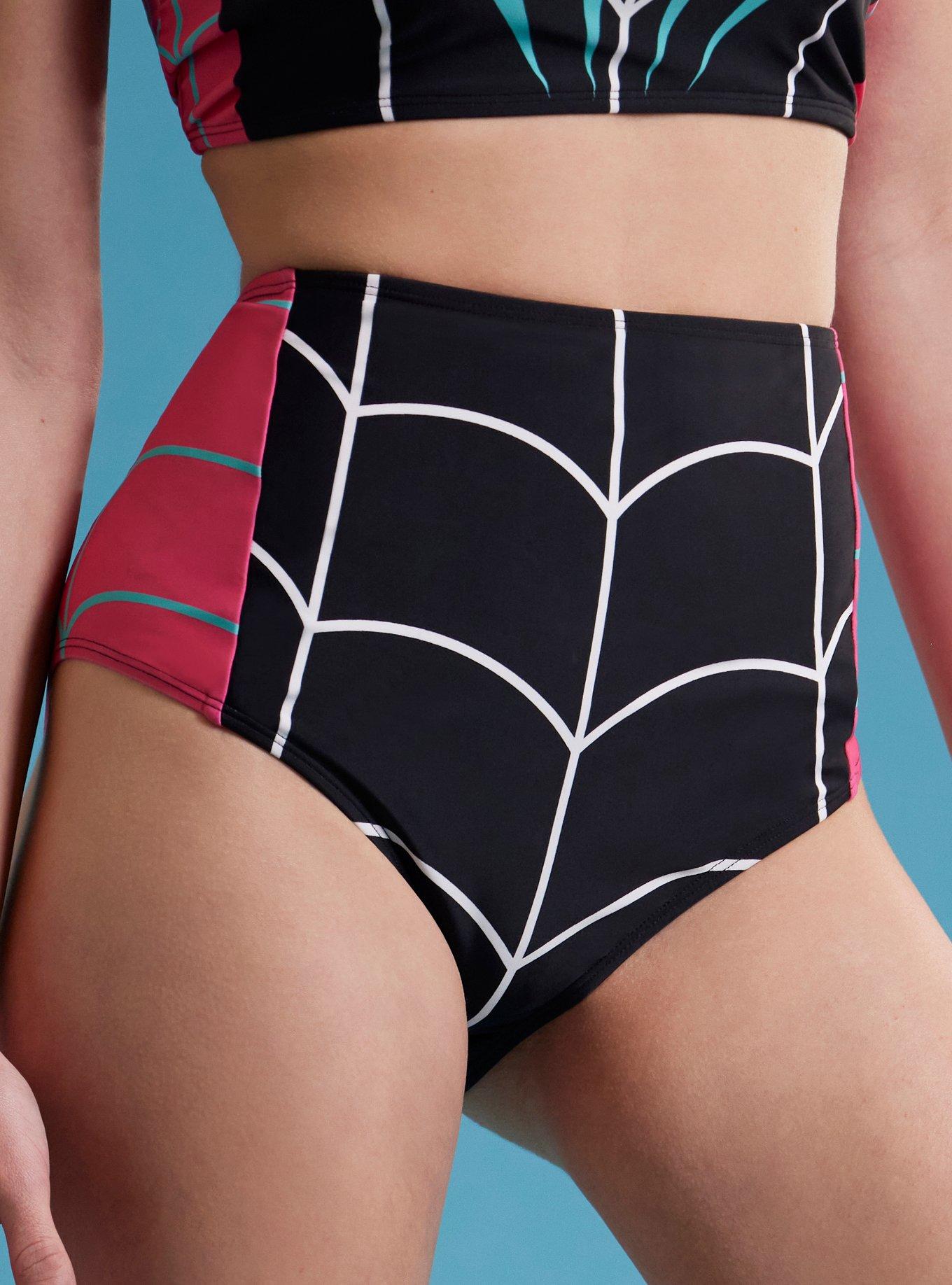 Marvel Spider-Man: Across The Spider-Verse Spider-Gwen High-Waisted Swim Bottoms, MULTI, alternate