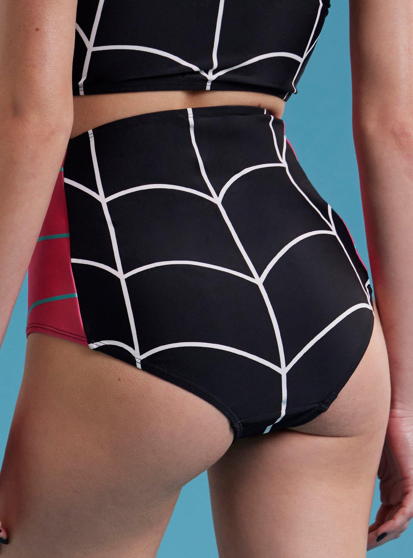 Marvel Spider-Man: Across The Spider-Verse Spider-Gwen High-Waisted Swim Bottoms, MULTI, alternate