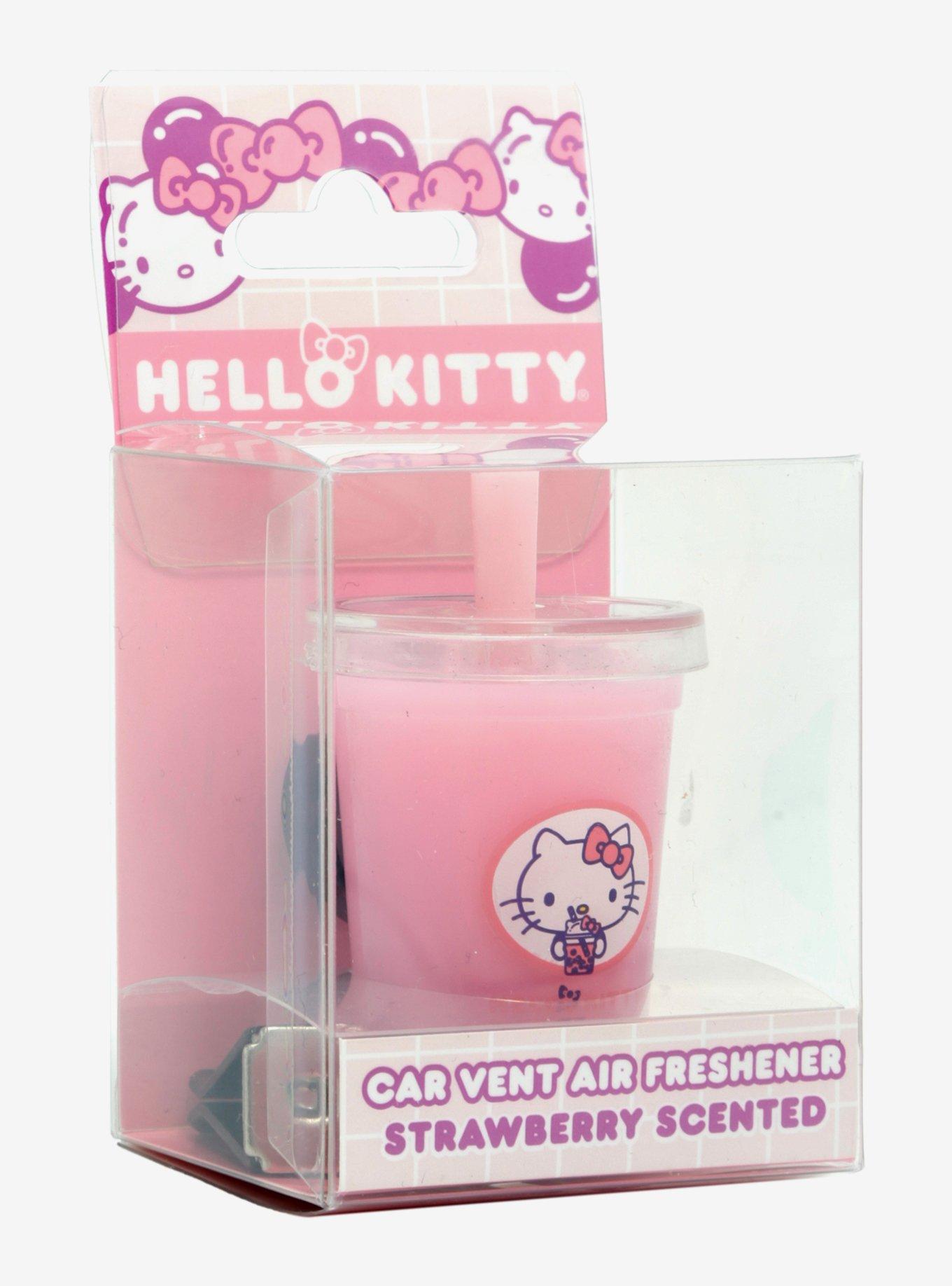 Sanrio Hello Kitty Boba Strawberry Scented Car Vent Air Freshener, , alternate