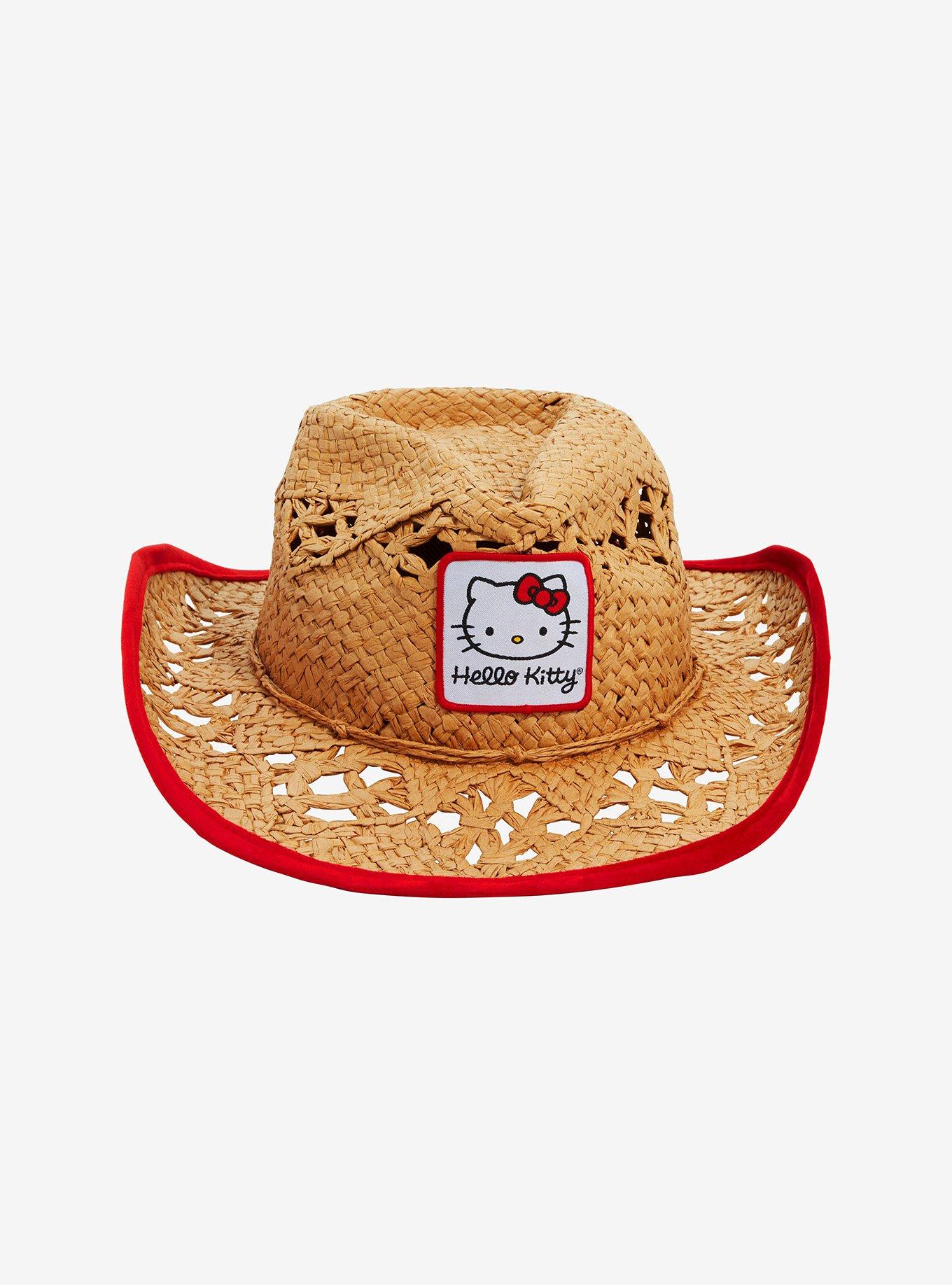 Hello Kitty Straw Cowboy Hat, , hi-res