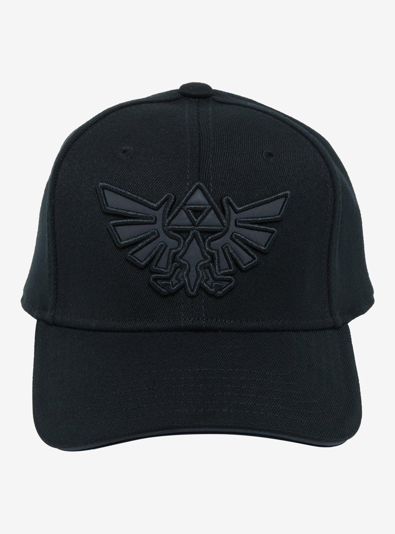 The Legend Of Zelda Black Triforce Snapback Hat, , hi-res