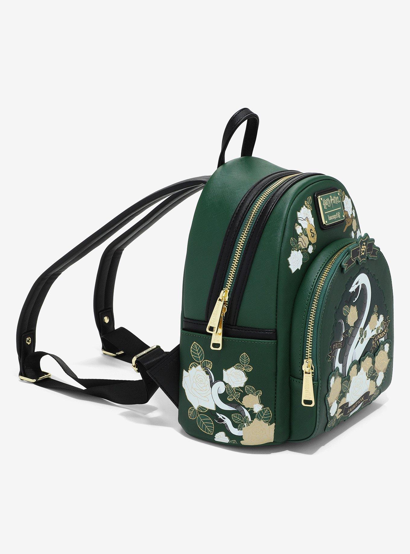 Loungefly Harry Potter Slytherin House Mini Backpack - BoxLunch Exclusive, , alternate