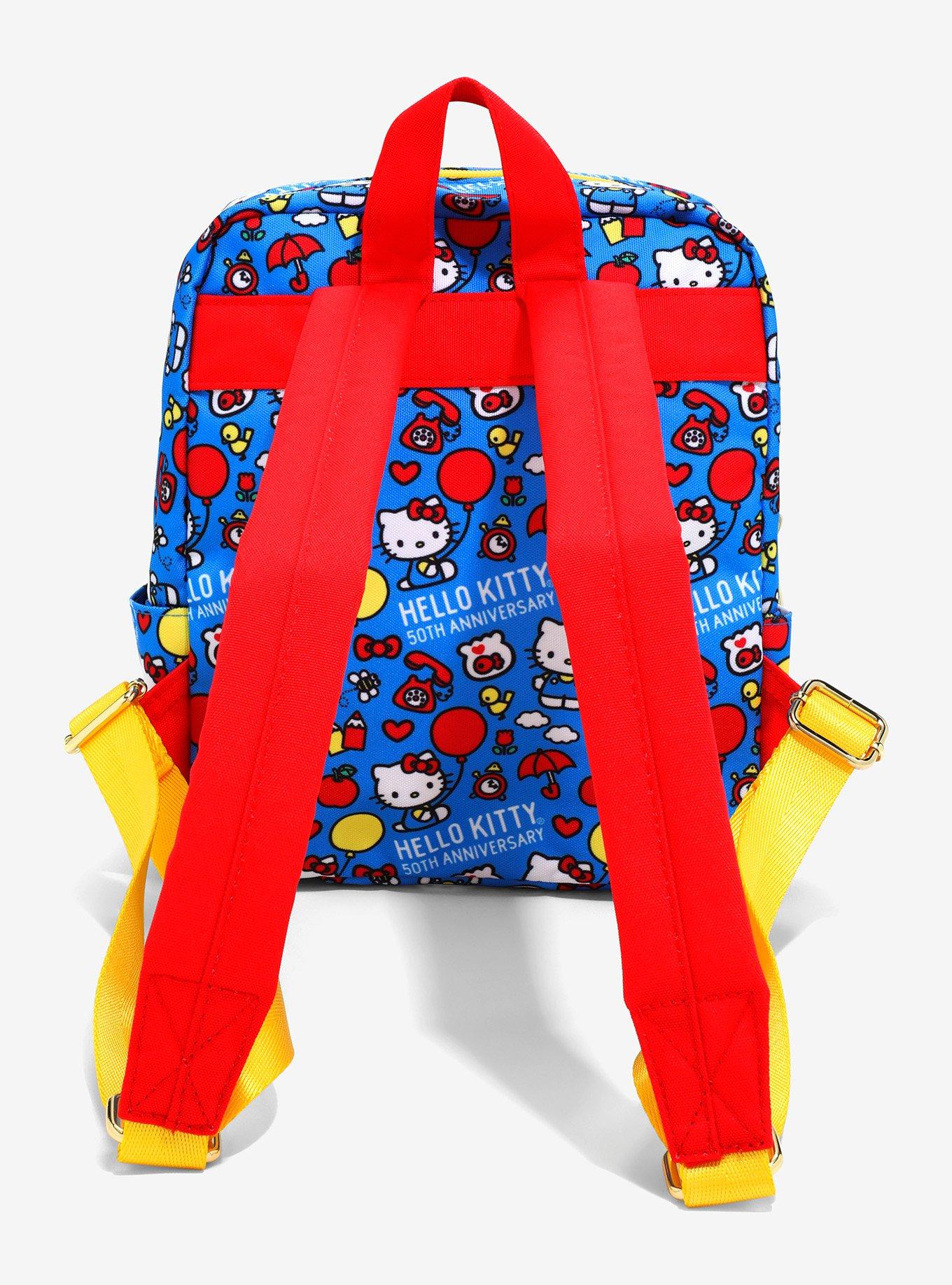 Loungefly Hello Kitty 50th Anniversary Fabric Mini Backpack, , alternate
