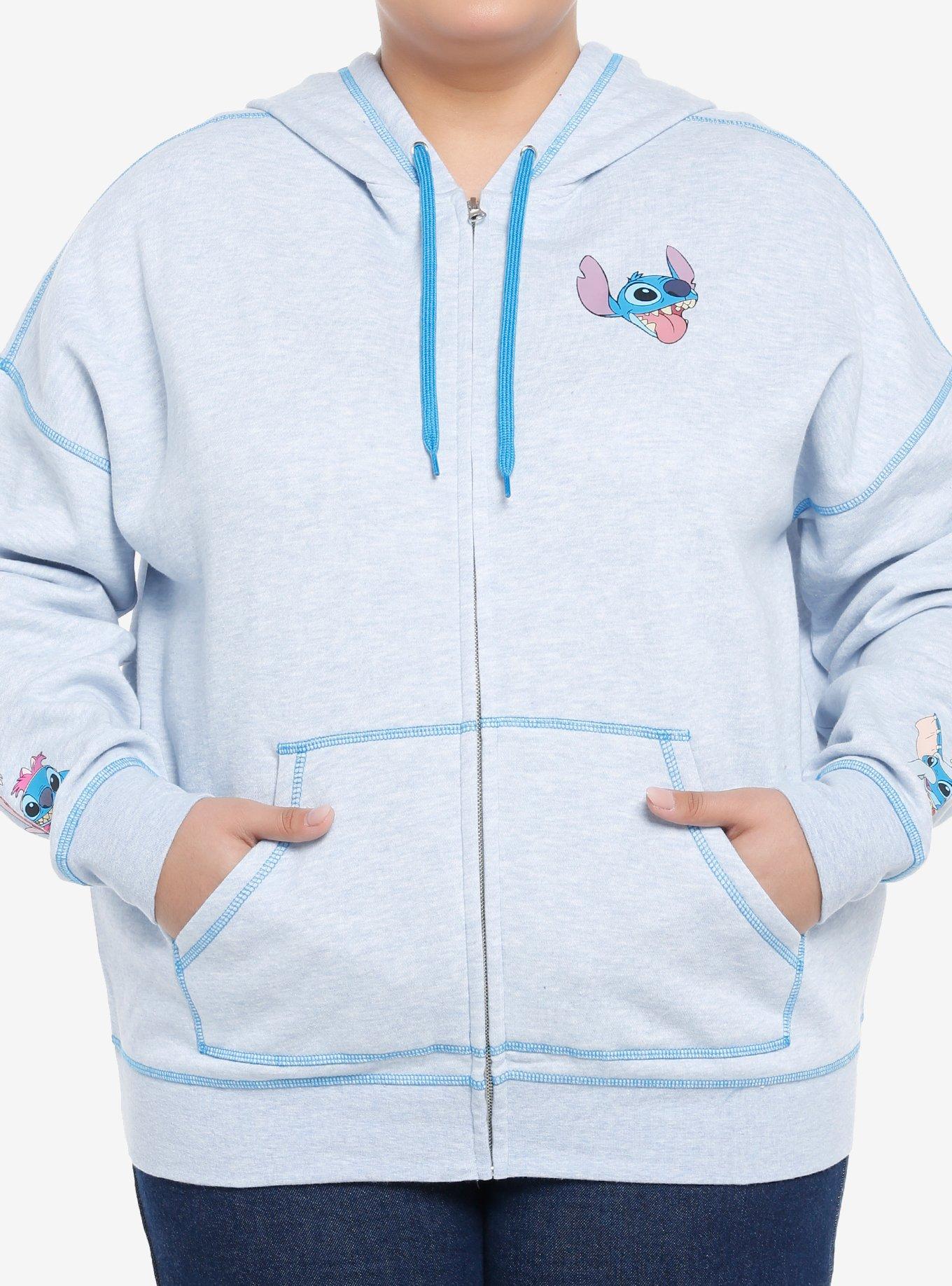 Her Universe Disney Stitch Character Mashup Girls Hoodie Plus Size, MULTI, alternate