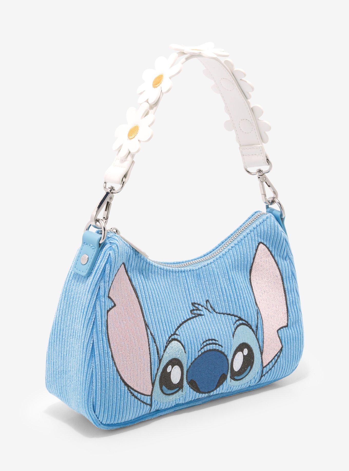 Loungefly Disney Lilo & Stitch Corduroy Daisy Crossbody Baguette Bag, , alternate