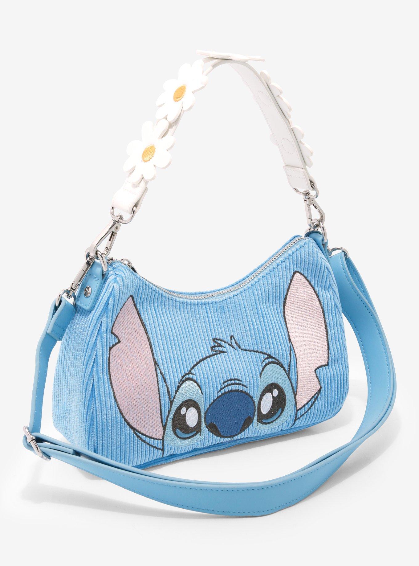 Loungefly Disney Lilo & Stitch Corduroy Daisy Crossbody Baguette Bag, , alternate