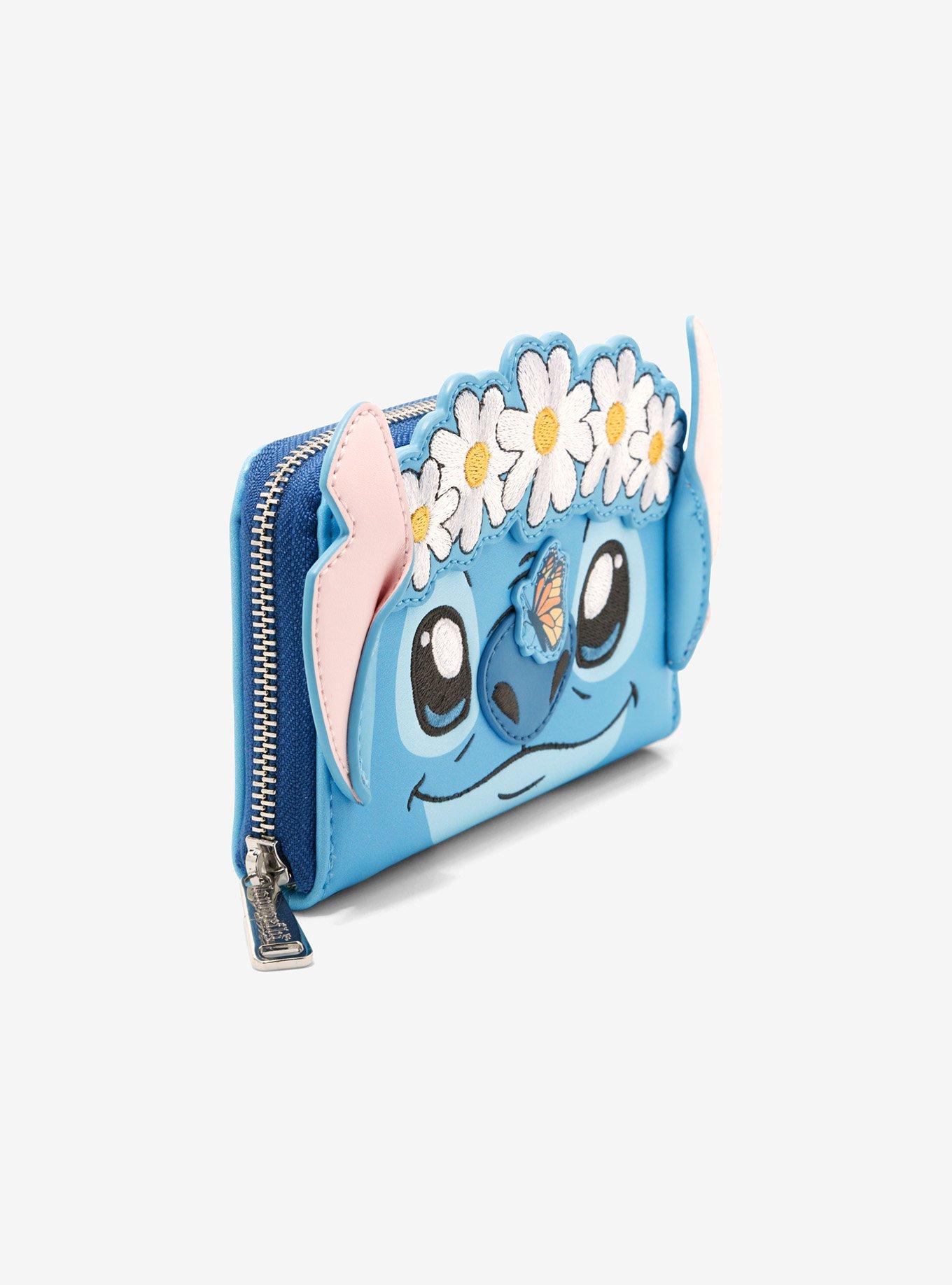 Loungefly Disney Stitch Flower Crown Zipper Wallet, , hi-res