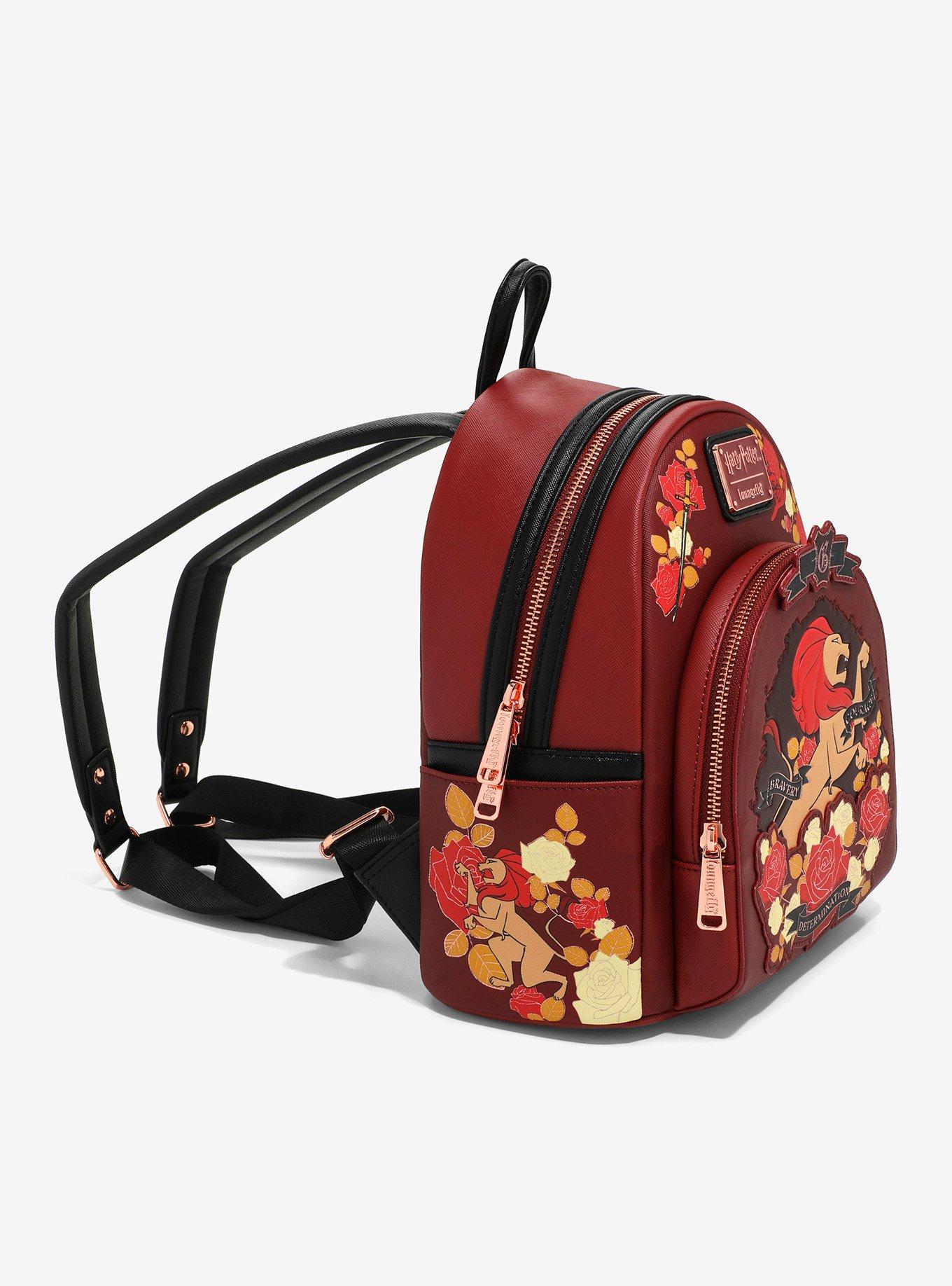 Loungefly Harry Potter Gryffindor Floral Mini Backpack, , alternate