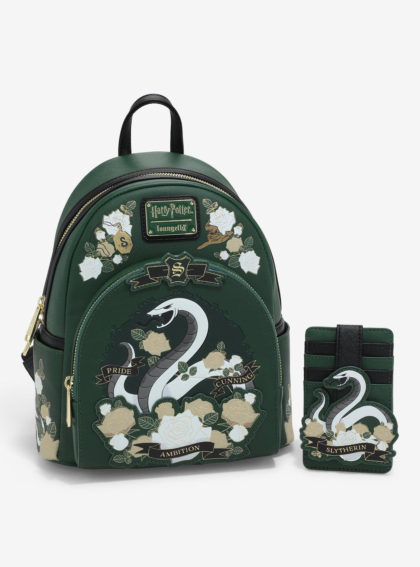 Loungefly Harry Potter Slytherin Floral Mini Backpack, , alternate