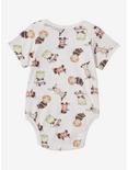 DreamWorks Shrek Characters Allover Print Infant One-Piece - BoxLunch Exclusive, NATURAL, alternate