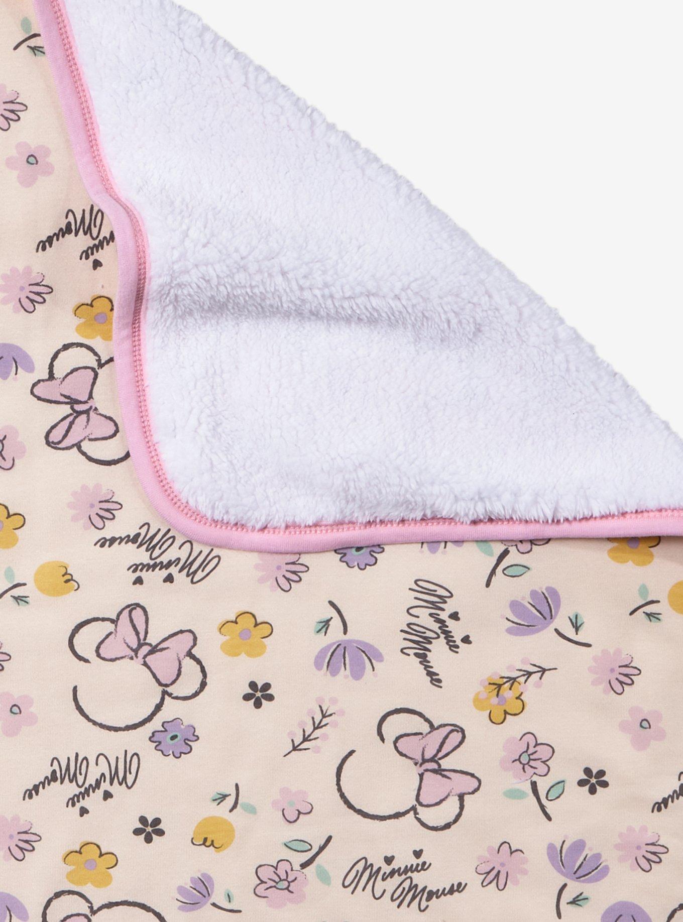 Disney Minnie Mouse Floral Allover Print Baby Blanket - BoxLunch Exclusive, , alternate