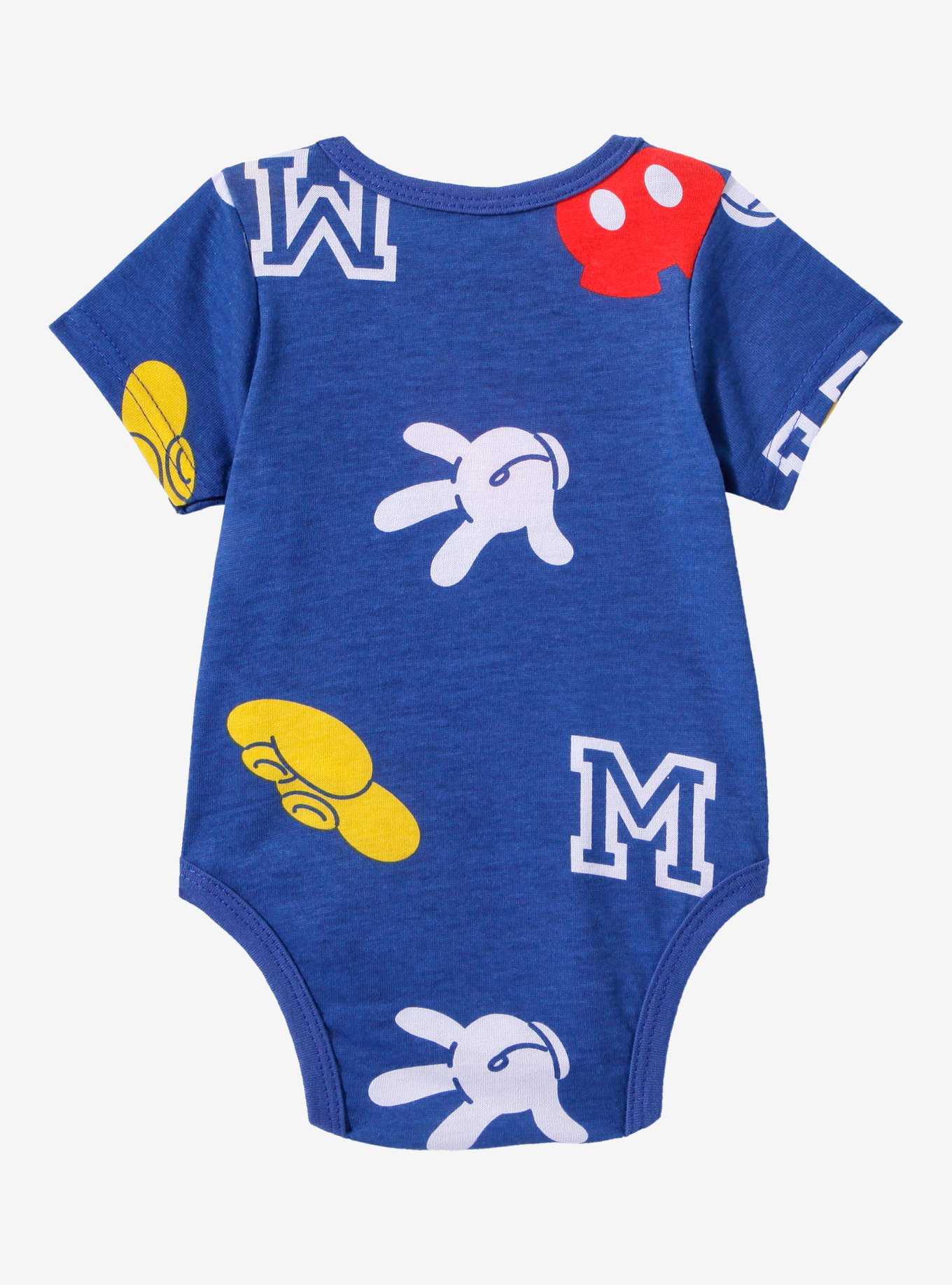 Disney Mickey Mouse Icons Allover Print Infant One-Piece - BoxLunch Exclusive, , hi-res