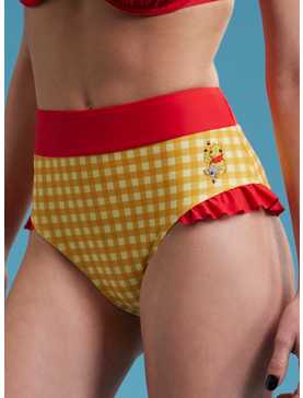 Disney Winnie The Pooh Hunny Gingham High-Waisted Swim Bottoms, , hi-res