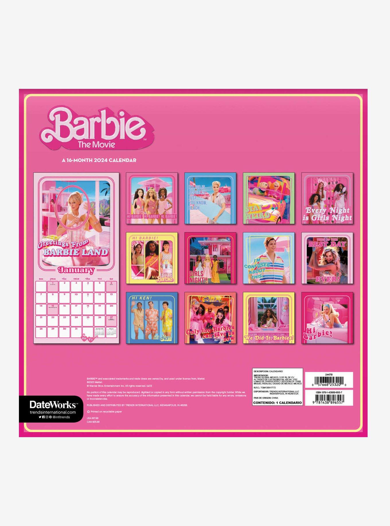 Barbie Movie 2024 Calendar, , hi-res