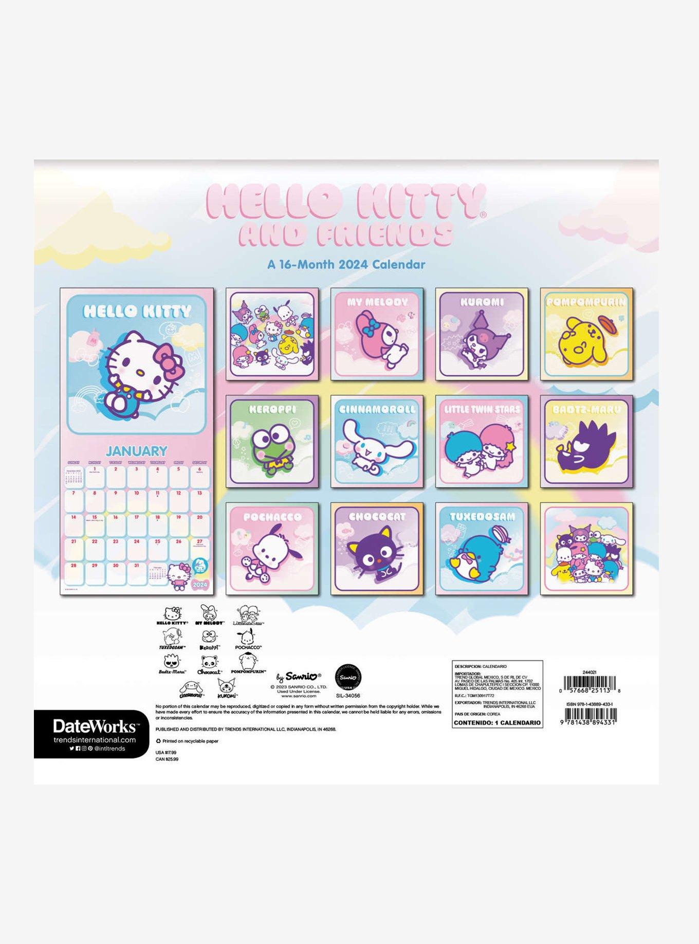 Hello Kitty And Friends 2024 Calendar, , alternate