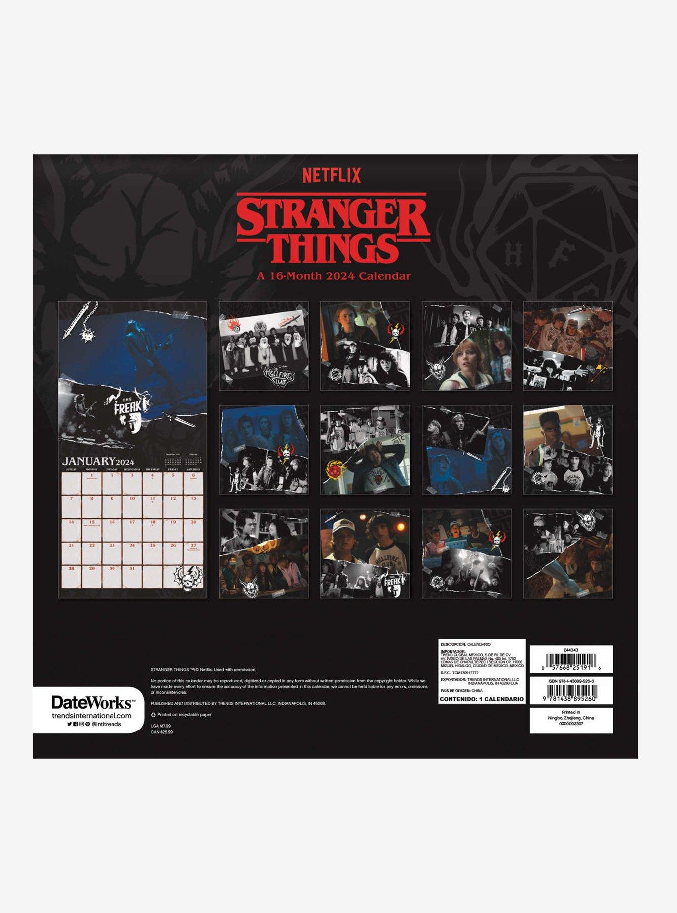 Stranger Things Hellfire Club 2024 Calendar, , alternate