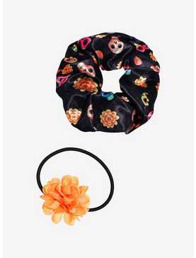 Disney Pixar Coco Sugar Skull Floral Scrunchie Set, , hi-res