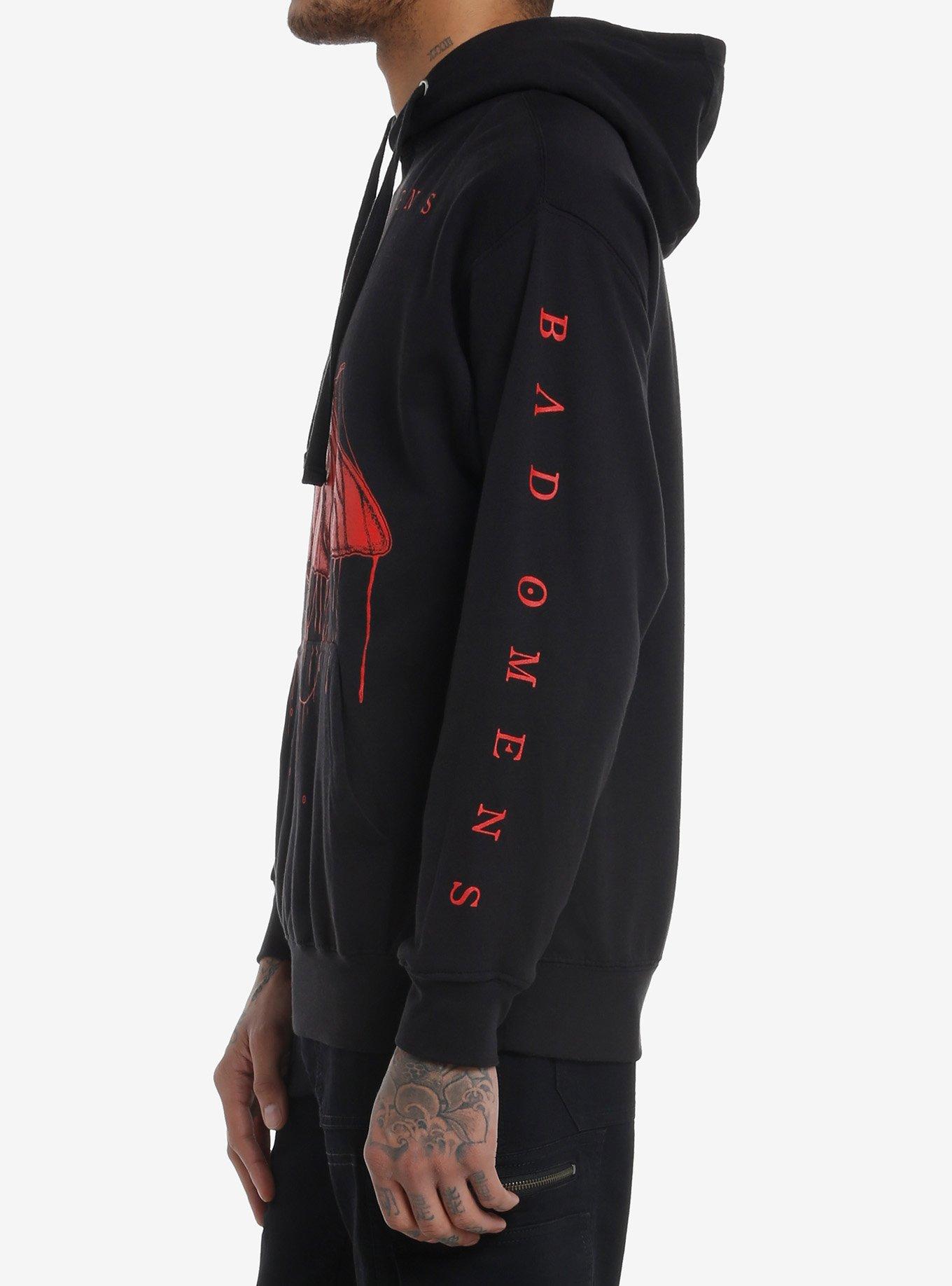 Bad Omens Red Moth Hoodie, BLACK, alternate