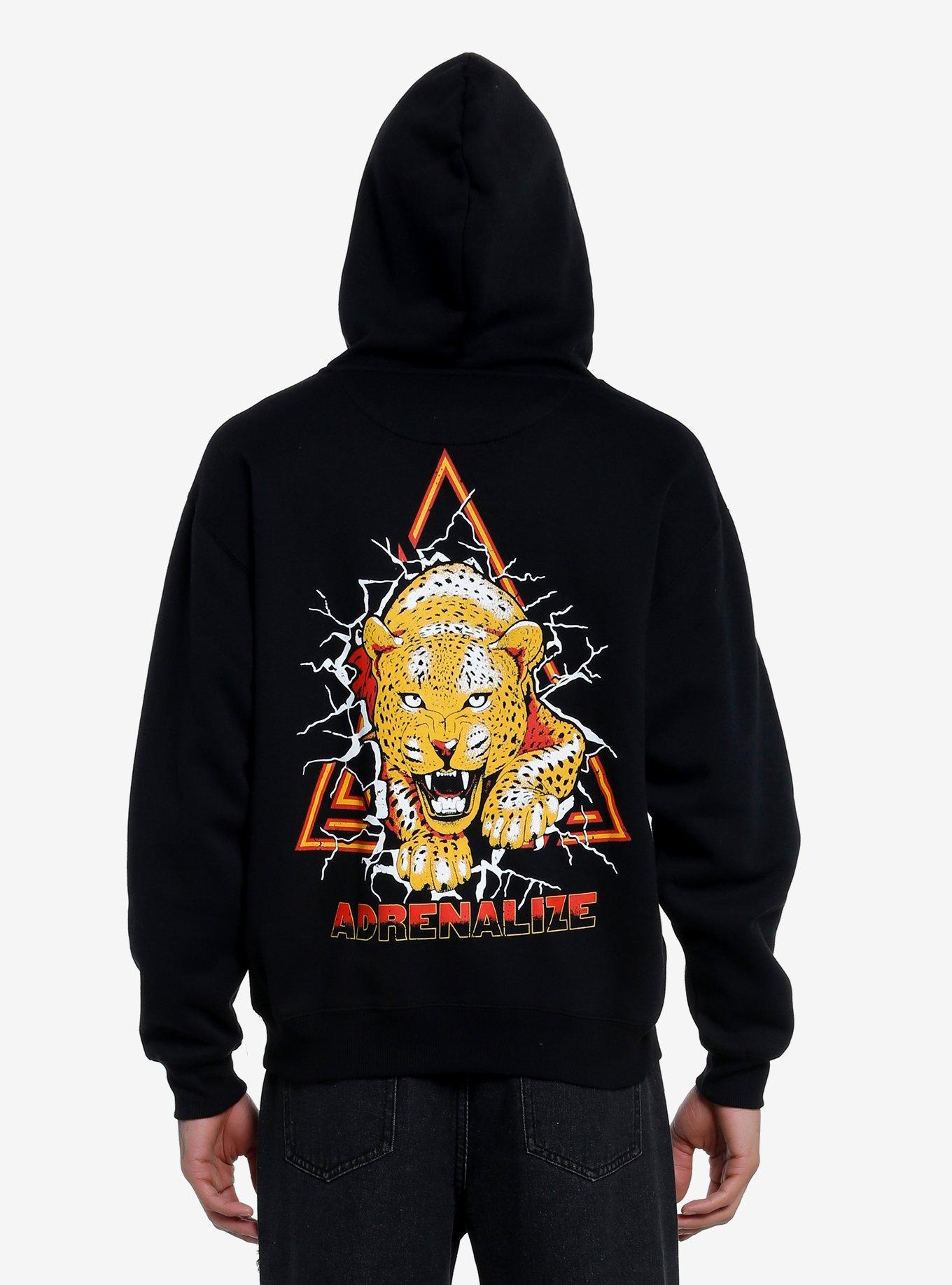 Def Leppard Adrenalize Leopard Hoodie, BLACK, alternate