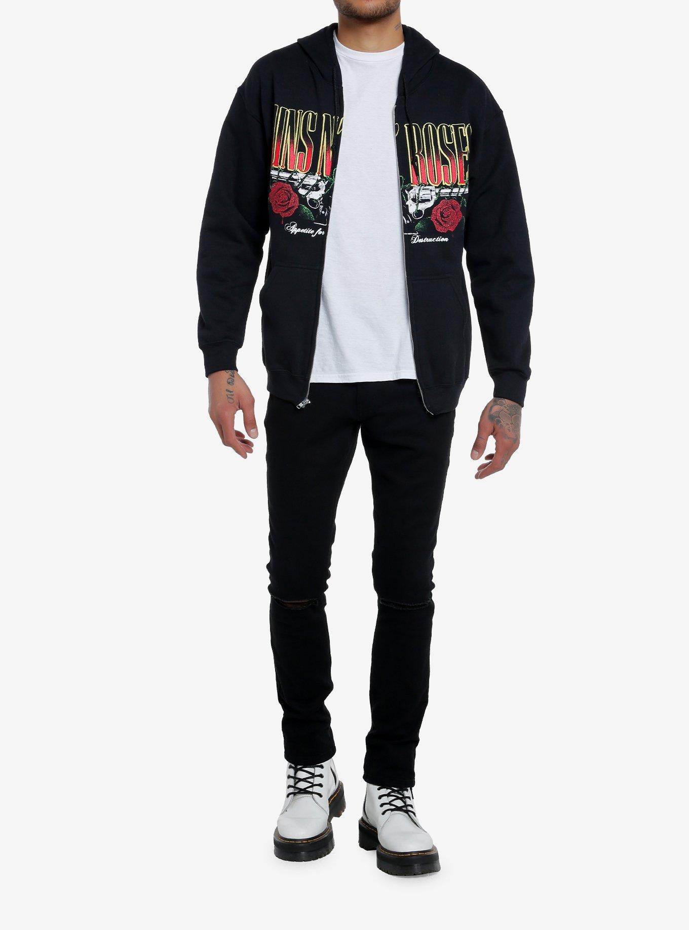 Guns N' Roses Appetite For Destruction Track List ZIp-Up Hoodie, BLACK, alternate