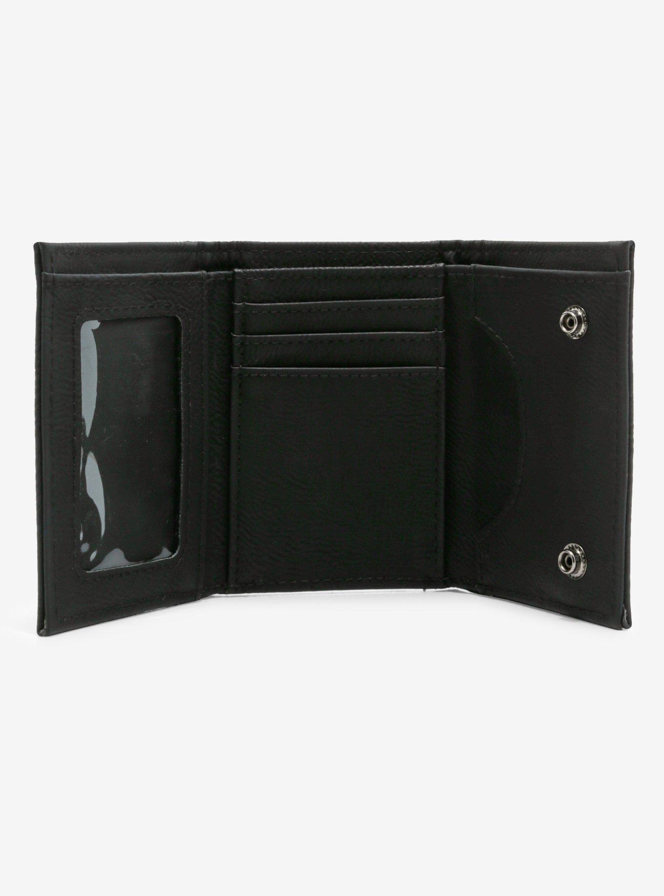 Black Trifold Wallet, , alternate