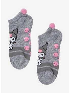 Kuromi Marled Pom No-Show Socks, , hi-res