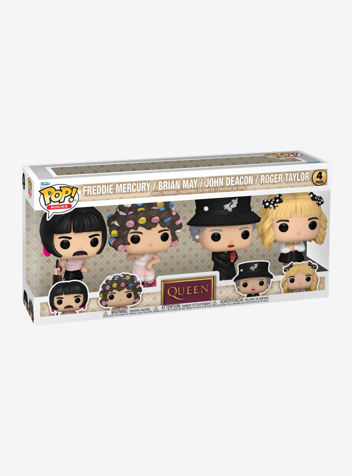 Funko Pop! Rocks Queen Freddie Mercury, Brian May, John Deacon, and Roger Taylor I Want to Break Free Vinyl Figure Set