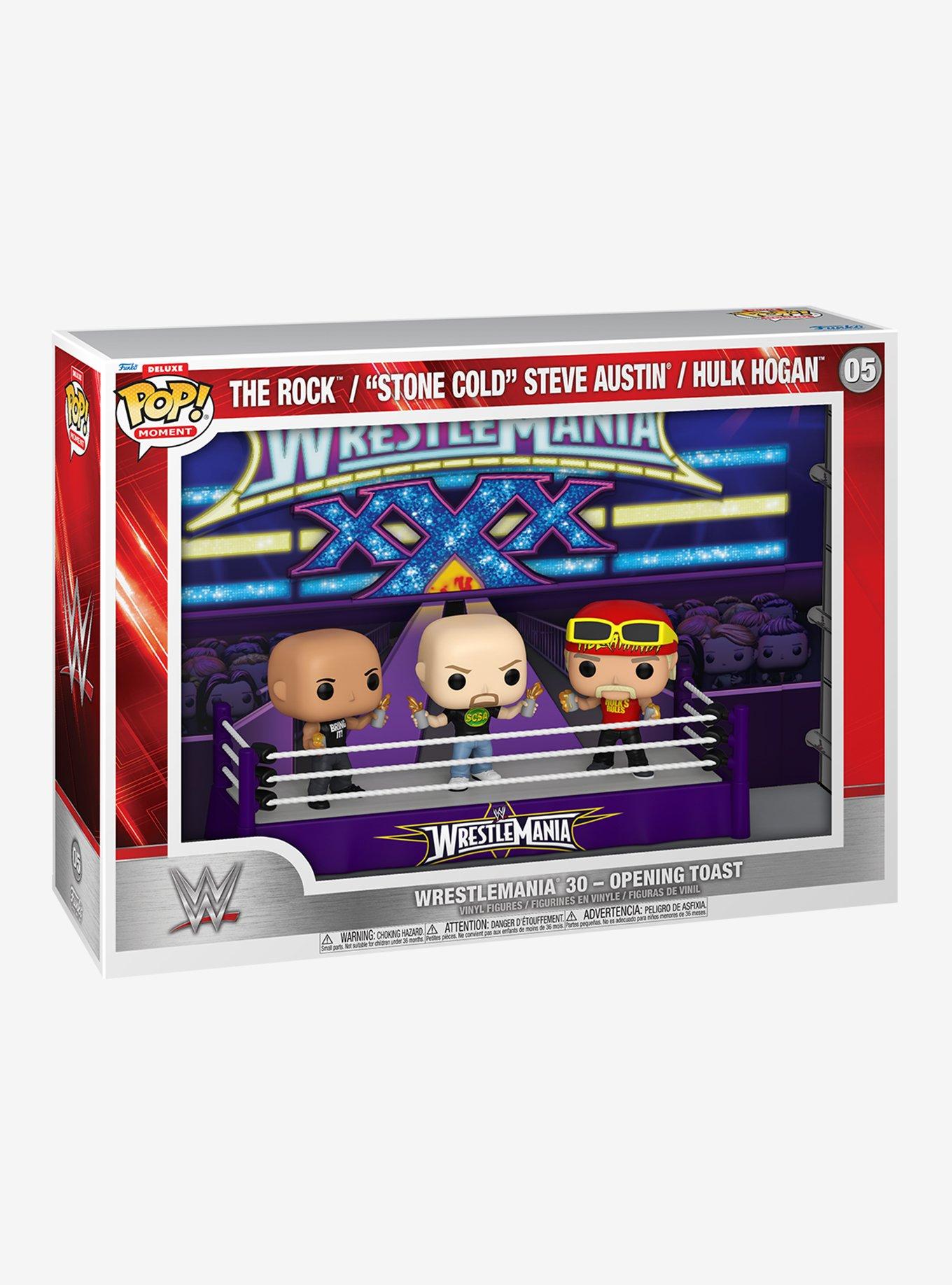 Funko Pop! Moment WrestleMania The Rock, "Stone Cold" Steve Austin, and Hulk Hogan Vinyl Figure, , alternate
