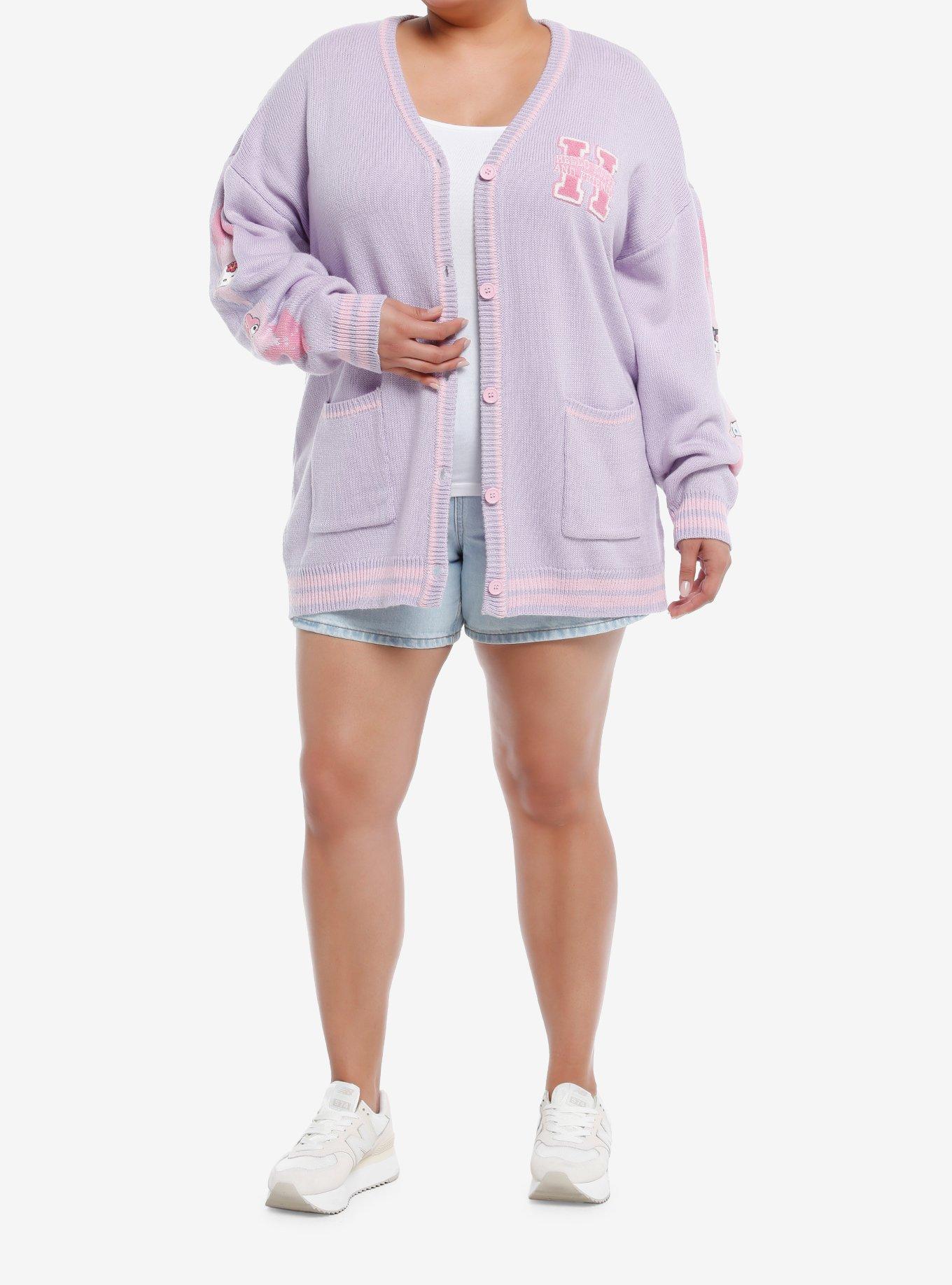 Hello Kitty And Friends Kogyaru Varsity Girls Cardigan Plus Size, MULTI, alternate