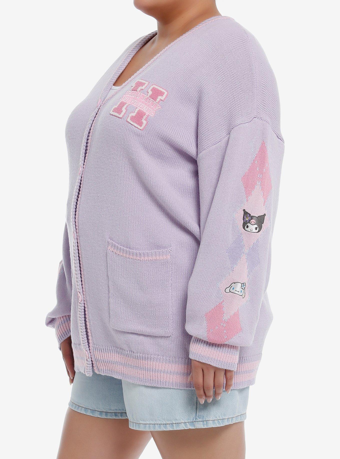Hello Kitty And Friends Kogyaru Varsity Girls Cardigan Plus Size, MULTI, alternate