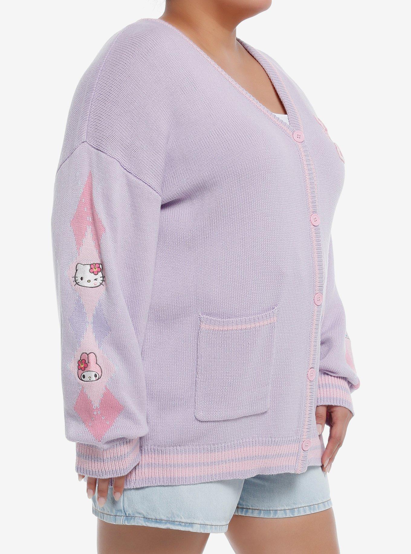 Hello Kitty And Friends Kogyaru Varsity Girls Cardigan Plus Size, MULTI, alternate
