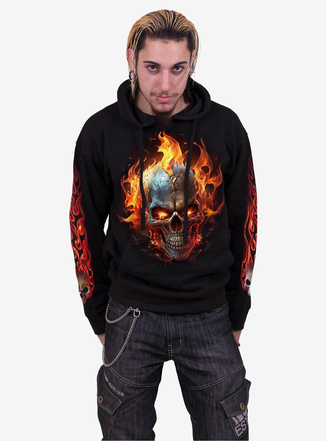 Spiral Night Rider Hoodie, BLACK, alternate