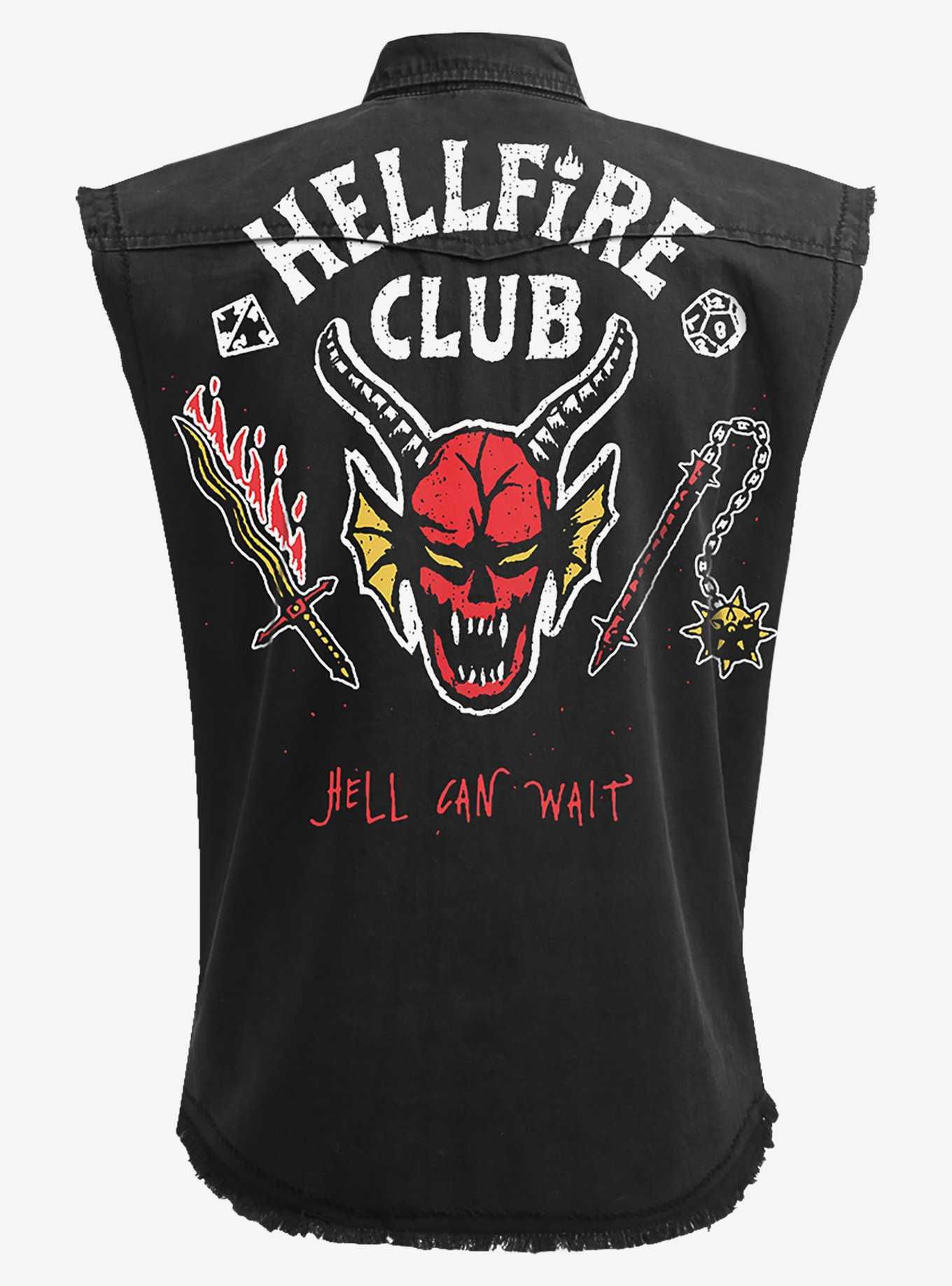 Stranger Things Hell Fire Club Sleeveless Button-Up, , hi-res