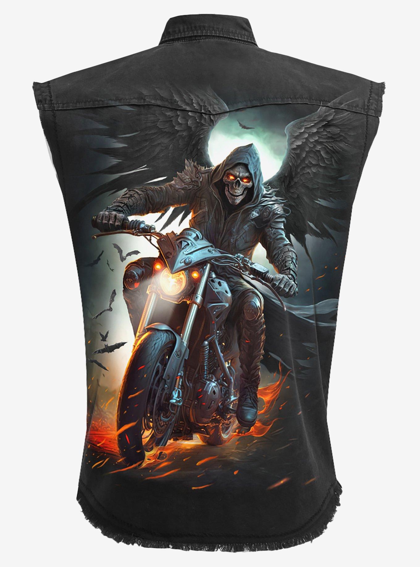 Spiral Night Rider Sleeveless Button-Up, , hi-res