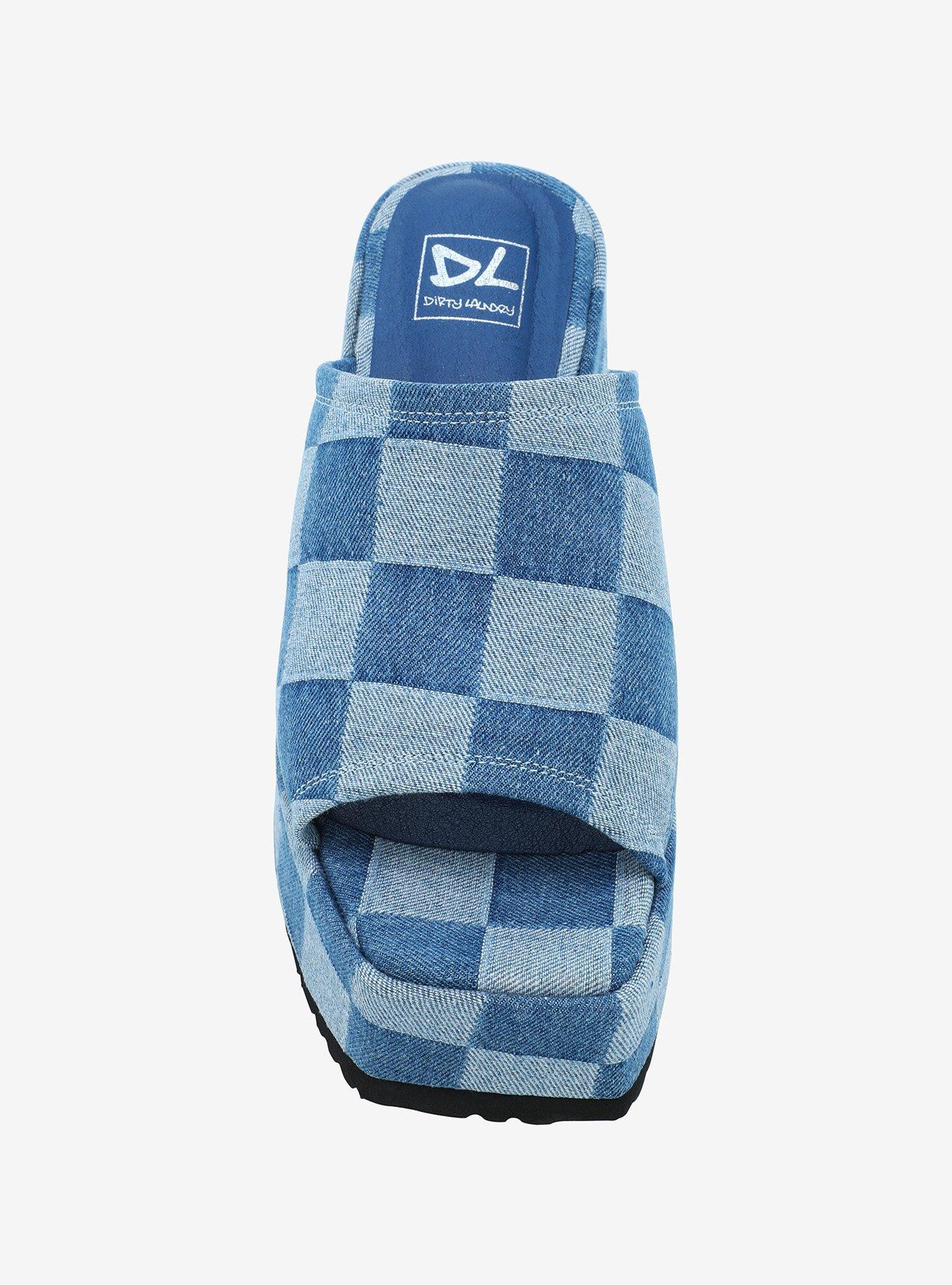 Dirty Laundry Denim Checkered Platform Sandals, MULTI, alternate