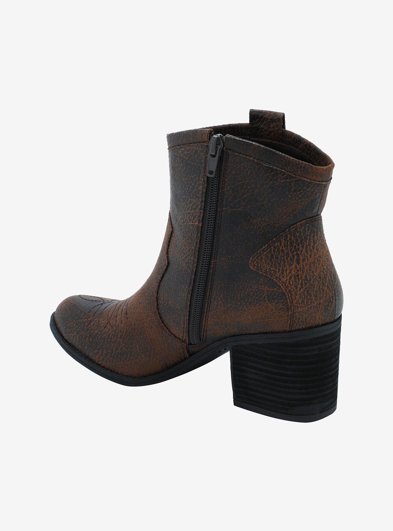 Dirty Laundry Brown Cowboy Ankle Boots, MULTI, alternate