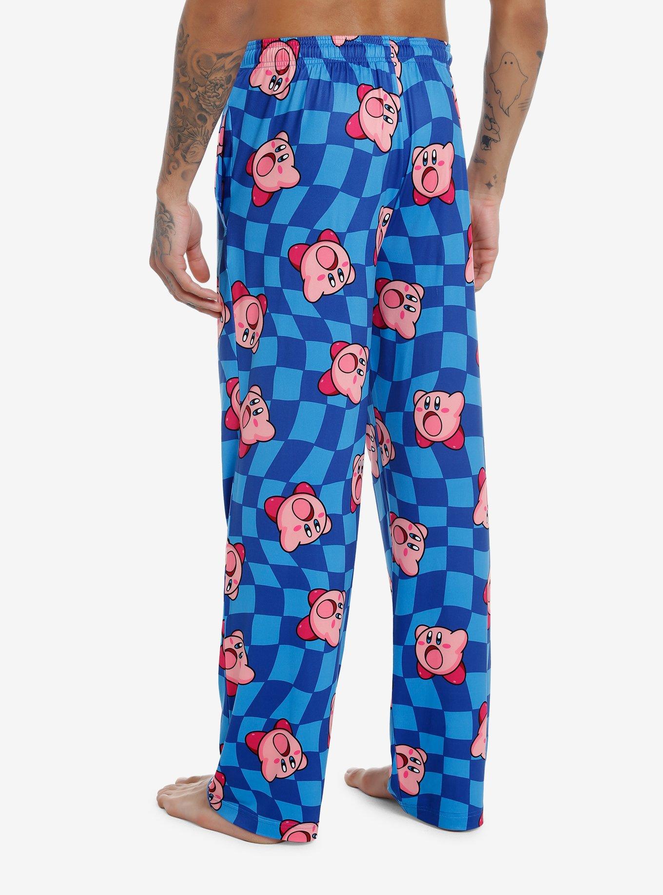 Kirby Blue Checkered Pajama Pants, BLUE, alternate