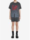 Korn Radiating Light T-Shirt Dress, BLACK, alternate