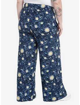Cosmic Aura Starry Night Wide Leg Pants Plus Size, , hi-res