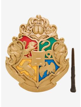 Harry Potter Hogwarts Crest Lamp With Wand, , hi-res