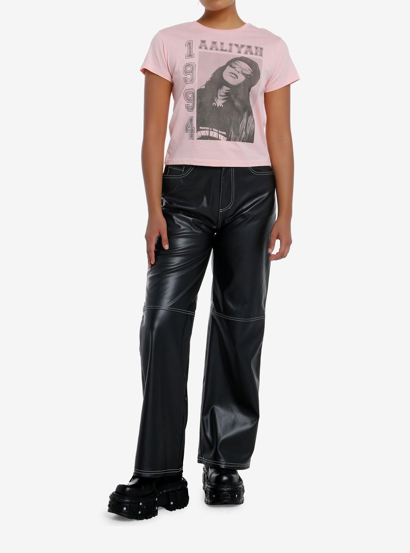 Aaliyah Portrait 1994 Glitter Girls Baby T-Shirt, PINK, alternate